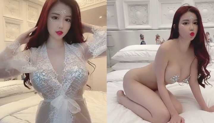 [新加坡] 周甄娜 Jenna Chew～巨乳正妹脱衣竟然剩下淫荡胸贴～