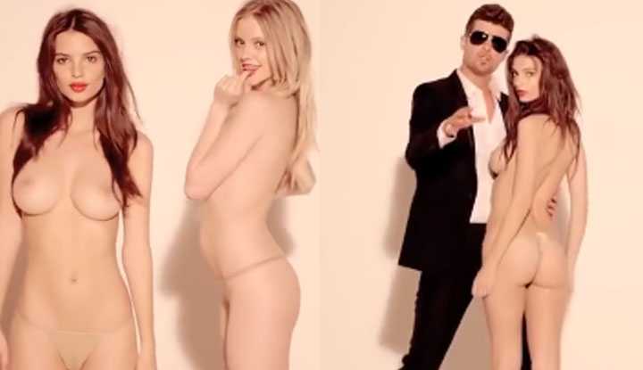 Robin Thicke - Blurred Lines ft. T.I., Pharrell (全裸版)