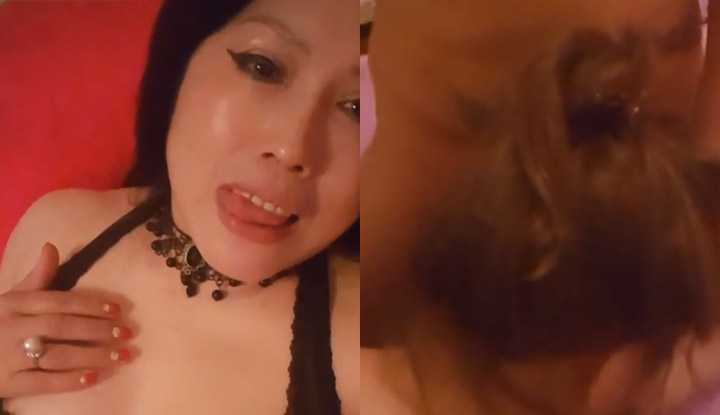 [不能只有我看到!]怎么样?我女儿舔的好不好?为了熟客 ，老板娘连女儿都叫下来一起帮忙!