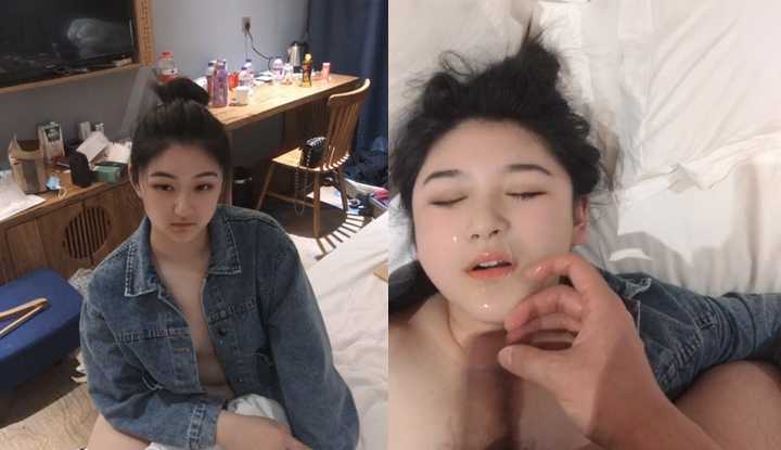 酒店约操有点婴儿肥的美女同事完美露脸最后射了她一脸